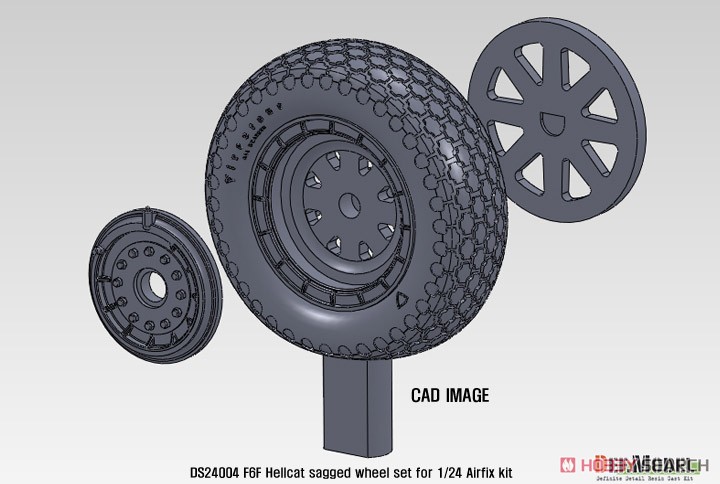 F6F Hellcat Sagged Wheel Set (for Airfix) (Plastic model) Other picture4