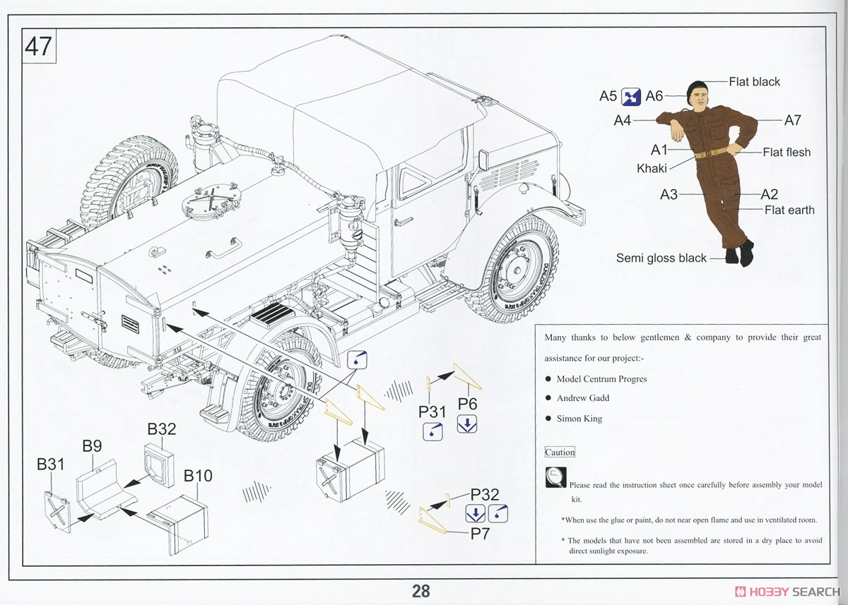 Bedford MWC 15-cwt 4x2 200 Gallon Water Bowser Truck (Closed Cab) (Plastic model) Assembly guide13