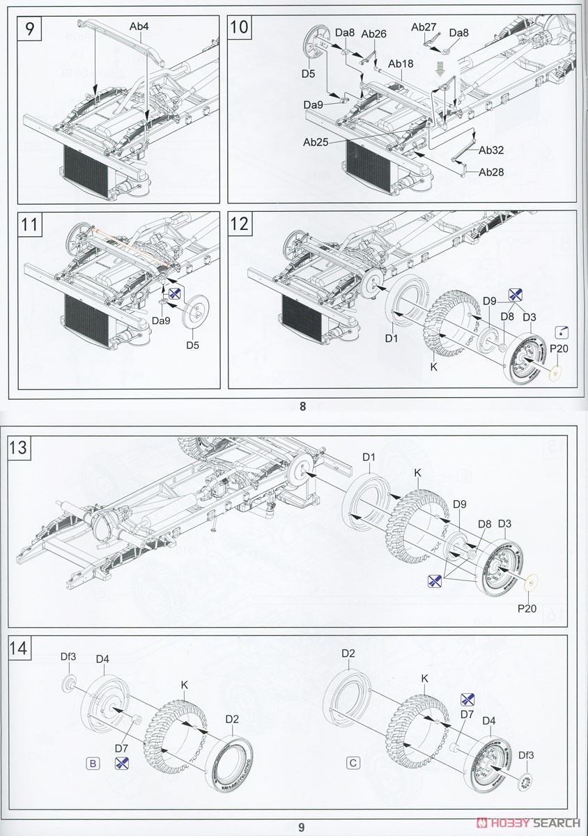 Bedford MWC 15-cwt 4x2 200 Gallon Water Bowser Truck (Closed Cab) (Plastic model) Assembly guide3