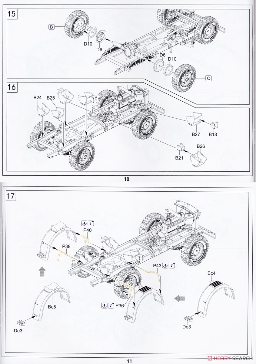 Bedford MWC 15-cwt 4x2 200 Gallon Water Bowser Truck (Closed Cab) (Plastic model) Assembly guide4