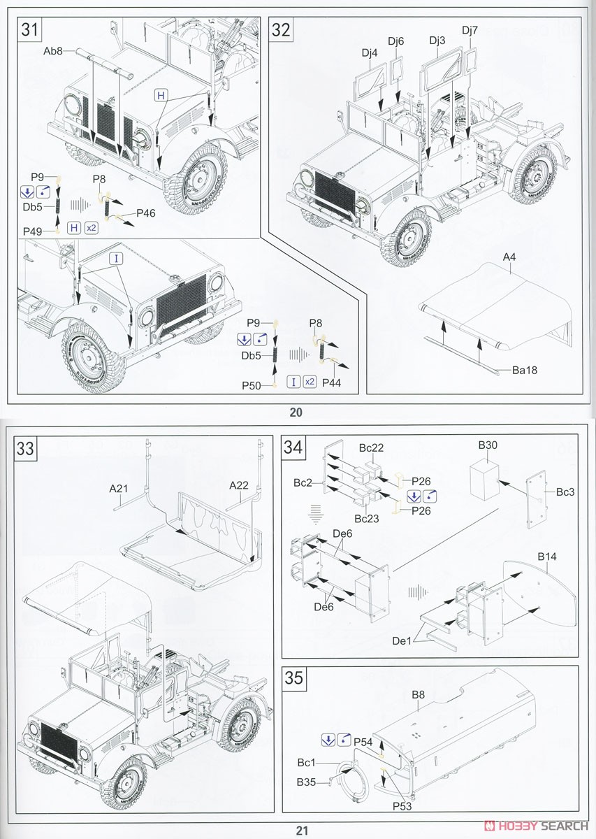 Bedford MWC 15-cwt 4x2 200 Gallon Water Bowser Truck (Closed Cab) (Plastic model) Assembly guide9
