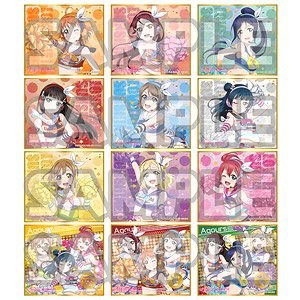 Love Live! School Idol Festival All Stars Trading Mini Colored Paper Aqours (Set of 12) (Anime Toy)