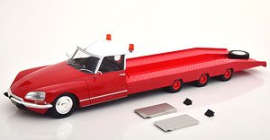 Citroen DS Tissier Car Transporter 1970 red/white (ミニカー)