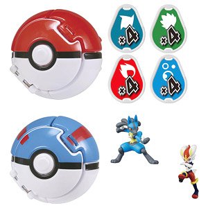 Monster Collection Pokedel-Z Ash vs Go (Lucario : Cinderace) (Character Toy)