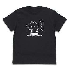 100 Nichi Go ni Shinu Wani Oshare na Wani T-Shirt Black S (Anime Toy)