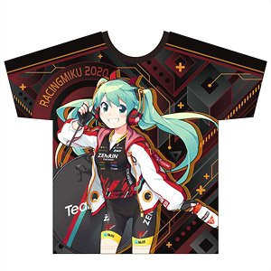 Racing Miku 2020 Team UKYO Cheer Ver. Full Graphic T-Shirt (M Size) (Anime Toy)