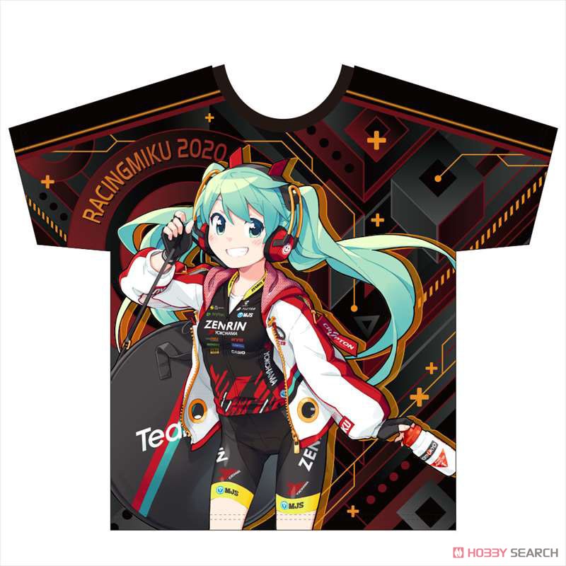 Racing Miku 2020 Team UKYO Cheer Ver. Full Graphic T-Shirt (XL Size) (Anime Toy) Item picture1