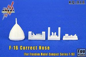 Compact Series F-16 Correct Nose (2 Pieces) (for Freedom Model) (Plastic model)