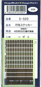 行先ステッカー 485系3000番代 青森 側面用 (鉄道模型)