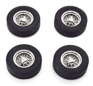 Tire Set Spoke Rims Chrome (ミニカー)