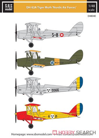 DH-82A タイガーモス 「北欧空軍機」 (デカール) その他の画像1