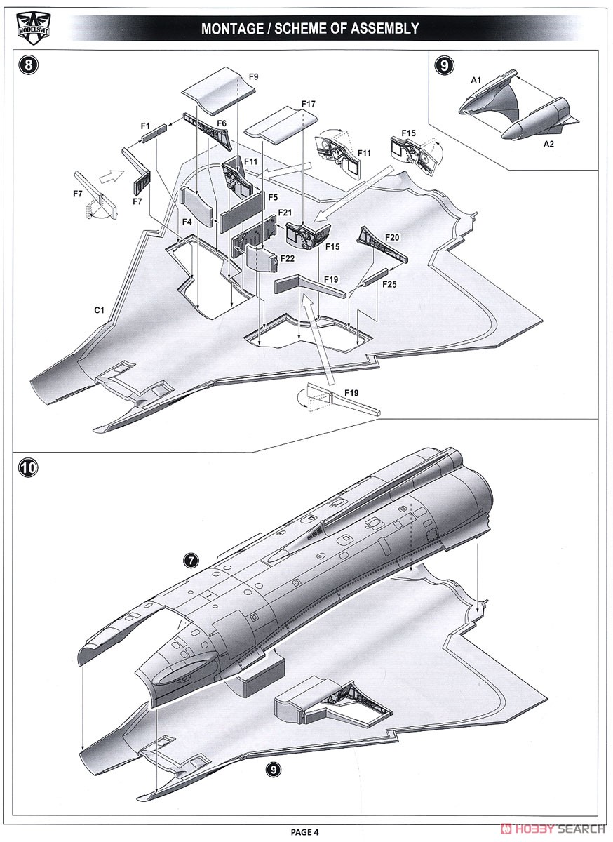 ミラージュ4000 試作戦闘機 w/武装 (プラモデル) 設計図2
