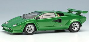 Lamborghini Countach LP400S 1980 with Rear Wing メタリックグリーン (タンインテリア) (ミニカー)