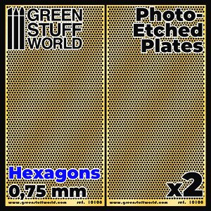 Photo-Etched Plates - Medium Hexagons (Plastic model)