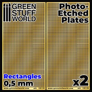 Photo-Etched Plates - Small Rectangles (Plastic model)