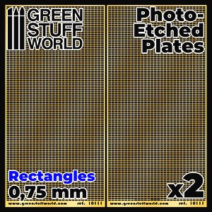 Photo-Etched Plates - Medium Rectangles (Plastic model)