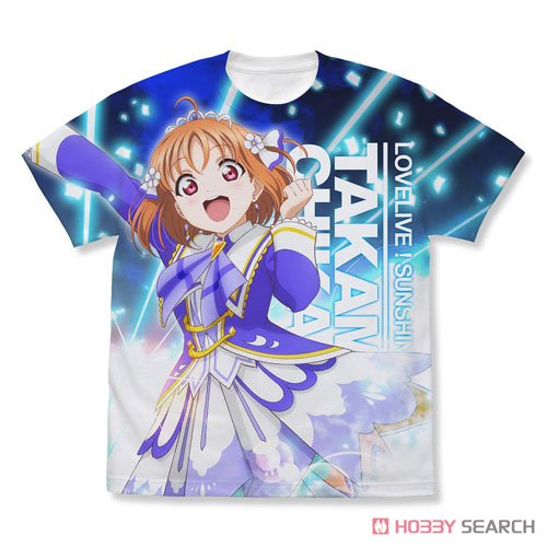 Love Live! Sunshine!!The School Idol Movie Over the Rainbow Chika Takami Full Graphic T-Shirts Over the Rainbow Ver. White XL (Anime Toy) Item picture1