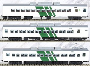 1/80(HO) Limited Express Series 185-0 Odoriko Color (J.N.R. Era) Additional Three Middle Car Set (Plastic Product) (Add-On 3-Car Set) (Pre-Colored Completed) (Model Train)