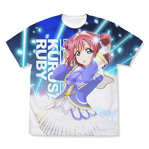 ラブライブ！サンシャイン!! 黒澤ルビィ フルグラフィックTシャツ Over the Rainbow Ver. WHITE XL (キャラクターグッズ)