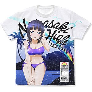 ラブライブ！虹ヶ咲学園スクールアイドル同好会 朝香果林 フルグラフィックTシャツ 水着Ver. WHITE L (キャラクターグッズ)