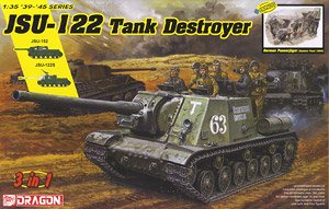 WW.II Soviet JSU-122 vs German Panzerjagers (Plastic model)