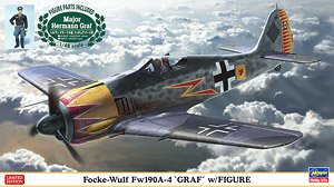 フォッケウルフ Fw190A-4 `グラーフ` w/フィギュア (プラモデル)