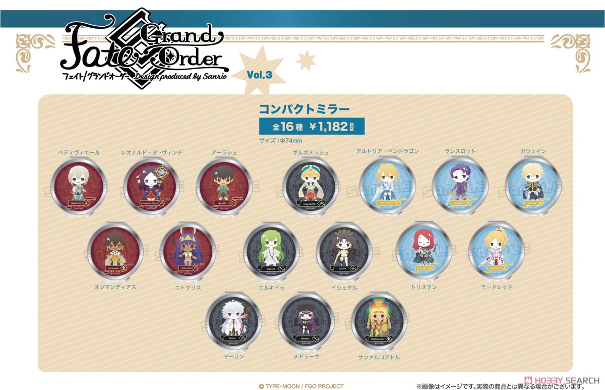 Fate/Grand Order Design produced by Sanrio Vol.3 コンパクトミラー レオナルド・ダ・ヴィンチ (キャラクターグッズ) その他の画像1