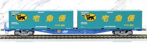 1/80(HO) J.R. Container Wagon Type KOKI104 (w/Yamato Transport Container) (Model Train)