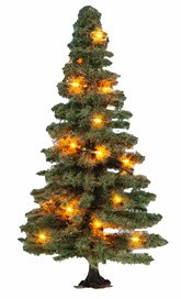 22121 (O/HO/TT/N) クリスマスツリー (Beleuchteter Weihnachtsbaum, Grun) (高さ：8cm) (LED 20個付き) (鉄道模型)