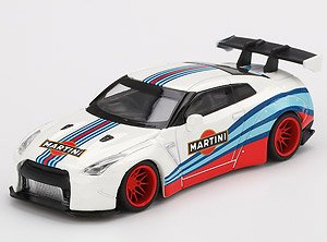 LB★WORKS Nissan GT-R R35 タイプ1 リアウイングバージョン 1 マルティニレーシング (右ハンドル) (ミニカー)