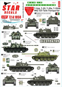 War in Afghanistan # 1. T-55 and MAZ 357, Northern Alliance and Taliban Markings. (Decal)
