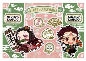 Demon Slayer: Kimetsu no Yaiba Sticker Tanjiro & Nezuko Oni Taiji Ver. (Anime Toy)