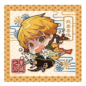 Demon Slayer: Kimetsu no Yaiba Microfiber Coaster Zenitsu Agatsuma Oni Taiji Ver. (Anime Toy)
