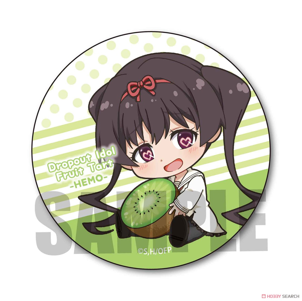 Gyugyutto Can Badge Dropout Idol Fruit Tart Hemo Midori (Anime Toy) Item picture1