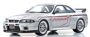 Nissan Skyline GT-R (BCNR33) Mine`s (Silver) (Diecast Car)