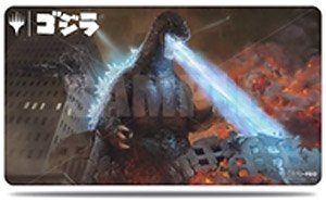 Magic: The Gathering Accessories for [Ikoria: Lair of Behemoths] Godzilla Alternate Art Play Mat (Standard Size) + Storage Tube Godzilla, King of the Monsters (Card Supplies)