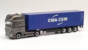 (HO) DAF XF SSC Euro 6 コンテナトレーラー `Holzel / CMA / CGM` (鉄道模型)