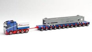 (HO) ボルボ FH 16 Gl.ローボーイセミトレーラー with makeshift bridge `Riwatrans` (鉄道模型)