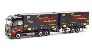 (HO) メルセデスベンツ アクトロスタンデムトレーラートレイン `Fahrschule Olaf Großhauser` (鉄道模型)