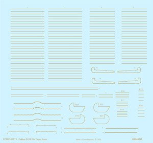 Fokker D.VII rib Tapes Linen (for Eduard) (Decal)