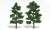 TR1516 (N/HO/O) Ready Made Realistic Trees 175mm Medium Green 6in-7in (15.2cm-17.7cm) 2 Distinct Trees (Model Train) Item picture1