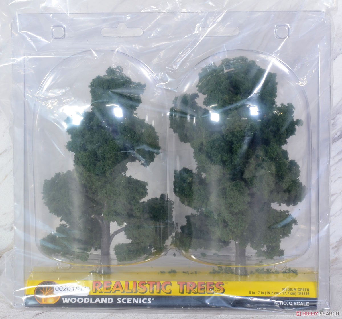 TR1516 (N/HO/O) 広葉樹 175mm 緑色 (2本入) [Realistic Trees Midium Green 6in-7in (15.2cm-17.7cm)] (鉄道模型) パッケージ1