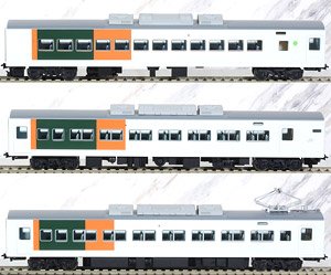 1/80(HO) Limited Express Series 185-0 New Odoriko Color (Shonan Pattern) Additional Three Middle Car Set (Plastic Product) (Add-On 3-Car Set) (Pre-Colored Completed) (Model Train)