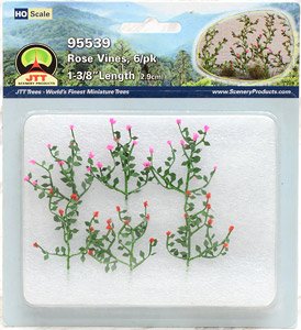 95539 (HO) バラの木 35mm HOスケール (6本入り) (Rose Vines 1-3/8`` Length, 6/pk) (鉄道模型)