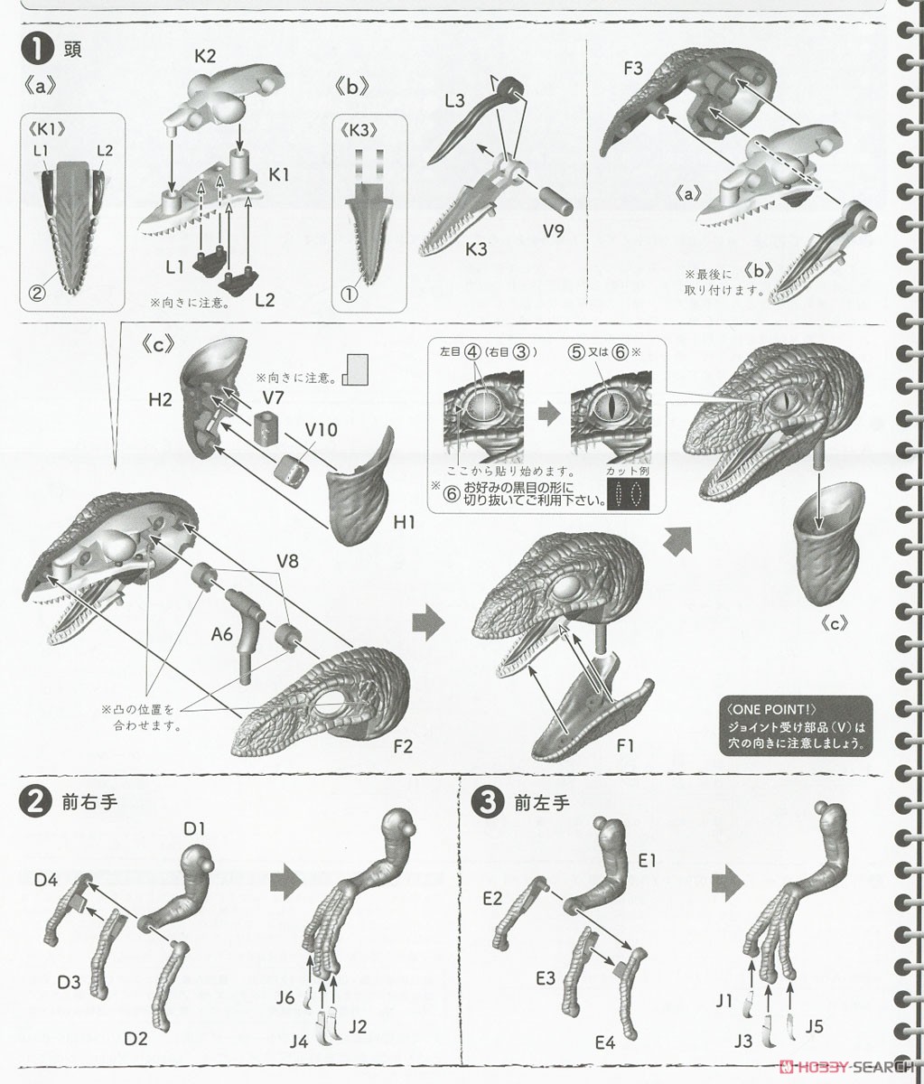 Dinosaur Edition Velociraptor Special Edition (Type Dino Green) (Plastic model) Assembly guide1
