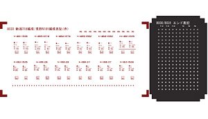 車体表記インレタ 新潟T18編成/長野N101編成表記 (赤) (2色各1枚入) (鉄道模型)