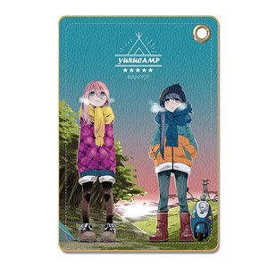 [Yurucamp] Leather Pass Case Design 05 (Nadeshiko Kagamihara & Rin Shima/E) (Anime Toy)