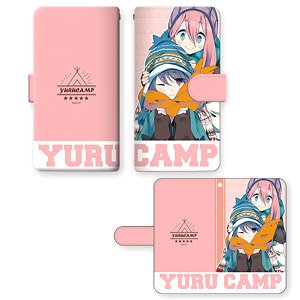 [Yurucamp] Book Style Smartphone Case M Size Design 03 (Nadeshiko Kagamihara & Rin Shima) (Anime Toy)