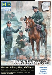 Urgent Dispatch.German Military Men, WW II era (Plastic model)
