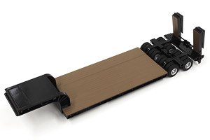 16輪 中低床重量物運搬用 トレーラ 自動あゆみ付き ブラック (ミニカー)